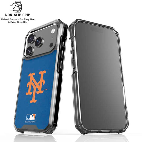 MLB New York Mets - Solid Distressed iPhone 18 Pro Clear Case