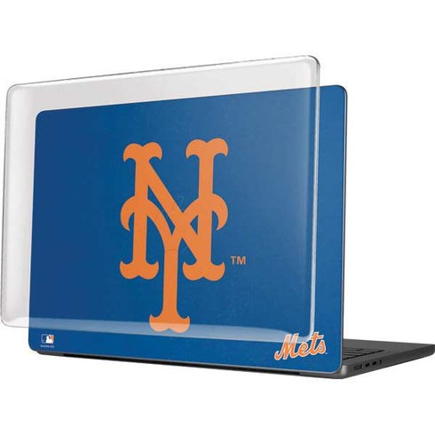 MLB New York Mets - Solid Distressed MacBook Pro 14in (2021-24) Case plus Skin