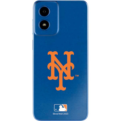 MLB New York Mets - Solid Distressed Moto G Play 4G (2024) Skin