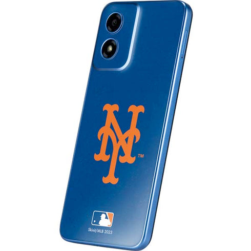 MLB New York Mets - Solid Distressed Moto G Play 4G (2024) Skin