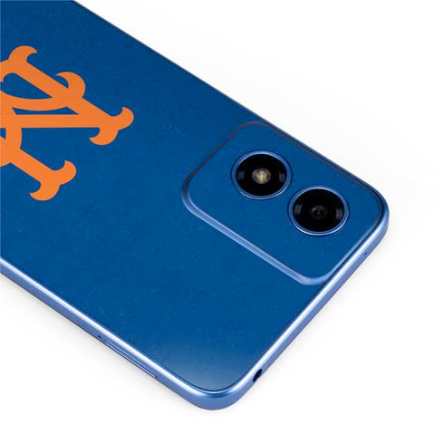 MLB New York Mets - Solid Distressed Moto G Play 4G (2024) Skin