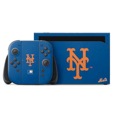 MLB New York Mets - Solid Distressed Nintendo Skins