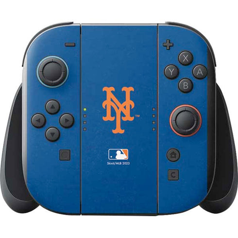 MLB New York Mets - Solid Distressed Nintendo Switch 2 (2025) with Joy-Con Skin