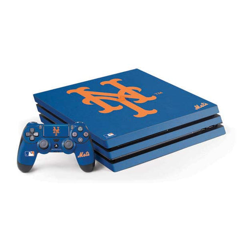 MLB New York Mets - Solid Distressed PlayStation PS4 Skins