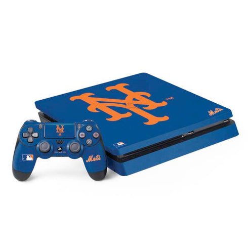 MLB New York Mets - Solid Distressed PlayStation PS4 Skins