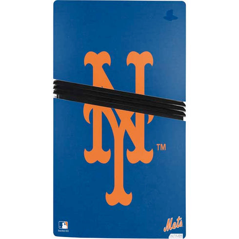 MLB New York Mets - Solid Distressed PS5 Pro Console Skin