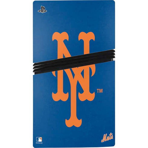 MLB New York Mets - Solid Distressed PS5 Pro Disk Console Skin
