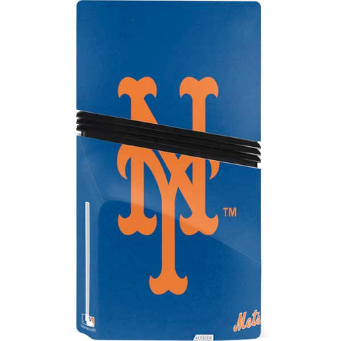 MLB New York Mets - Solid Distressed PS5 Pro Disk Console Skin