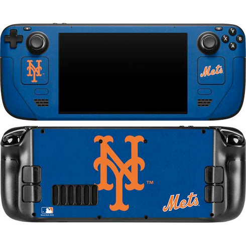 MLB New York Mets - Solid Distressed Steam Deck Handheld Gaming Computer OLED Skin