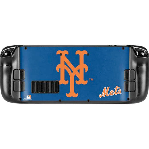 MLB New York Mets - Solid Distressed Steam Deck Handheld Gaming Computer OLED Skin