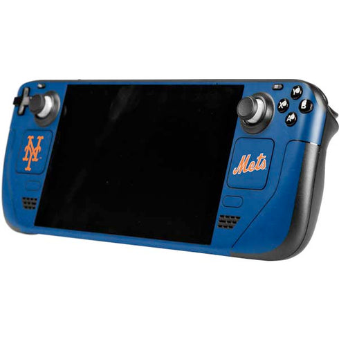 MLB New York Mets - Solid Distressed Steam Deck Handheld Gaming Computer Skin