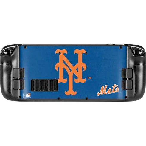 MLB New York Mets - Solid Distressed Steam Deck Handheld Gaming Computer Skin