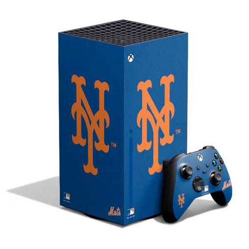 MLB New York Mets - Solid Distressed XBox Series X Digital Edition Bundle Skin