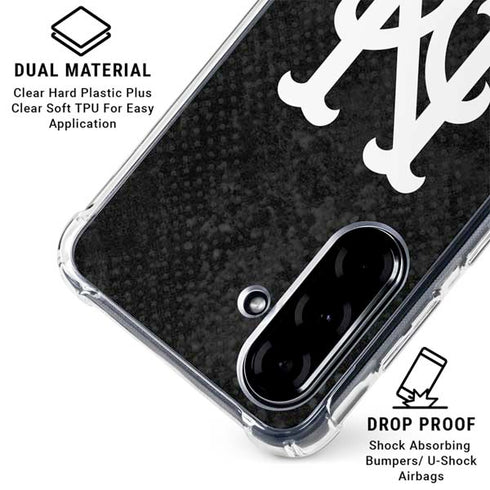 MLB New York Mets Dark Wash Galaxy A36 5G Clear Case