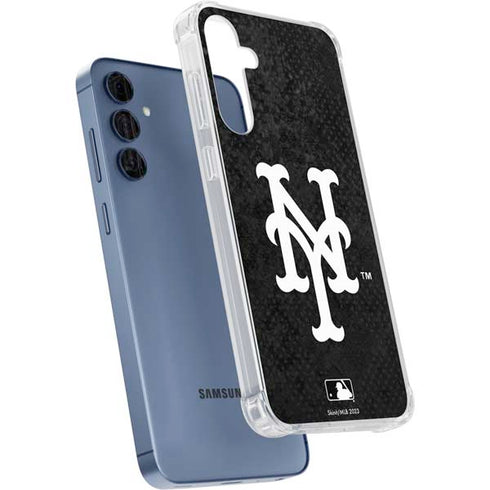 MLB New York Mets Dark Wash Galaxy A55 5G Clear Case