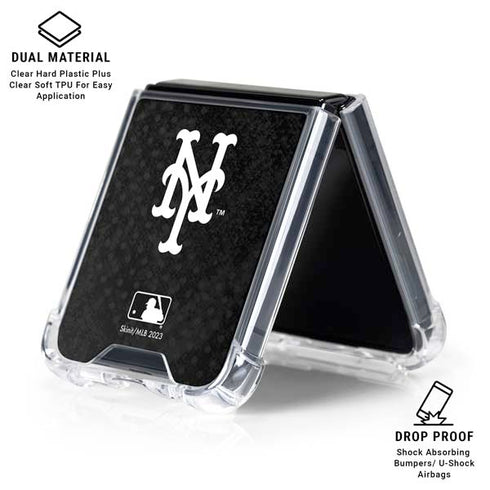 MLB New York Mets Dark Wash Galaxy Z Flip7 Clear Case