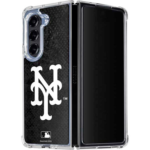 MLB New York Mets Dark Wash Galaxy Z Fold5 5G Clear Case