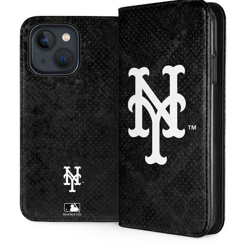 MLB New York Mets Dark Wash iPhone 15 Folio Case