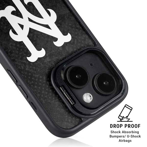 MLB New York Mets Dark Wash iPhone 15 Plus Kickstand Case