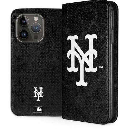 MLB New York Mets Dark Wash iPhone 15 Pro Folio Case