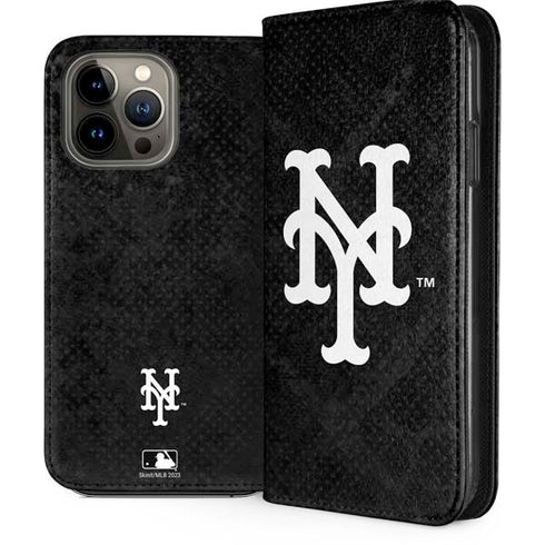 MLB New York Mets Dark Wash iPhone 15 Pro Max Folio Case