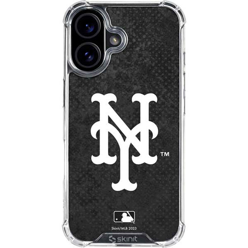 MLB New York Mets Dark Wash iPhone 16 Plus Clear Case