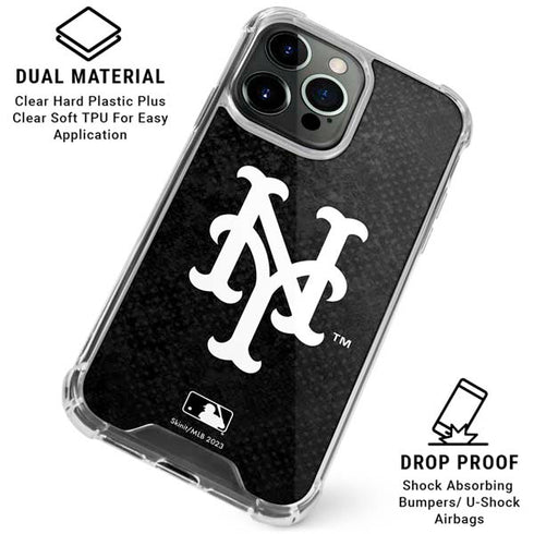 MLB New York Mets Dark Wash iPhone 16 Pro Max Clear Case