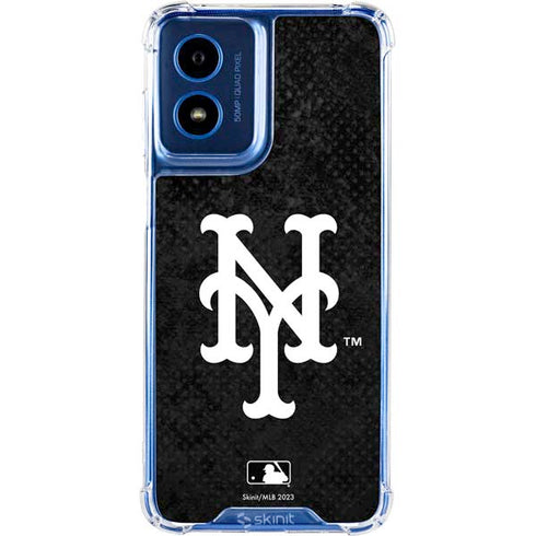 MLB New York Mets Dark Wash Moto G 5G (2024) Clear Case