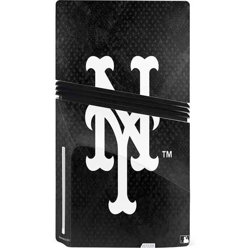 MLB New York Mets Dark Wash PS5 Pro Disk Console Skin
