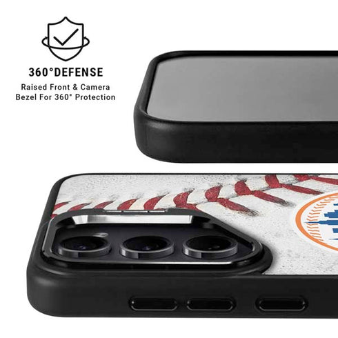 MLB New York Mets Game Ball Galaxy S25 Plus Kickstand Case