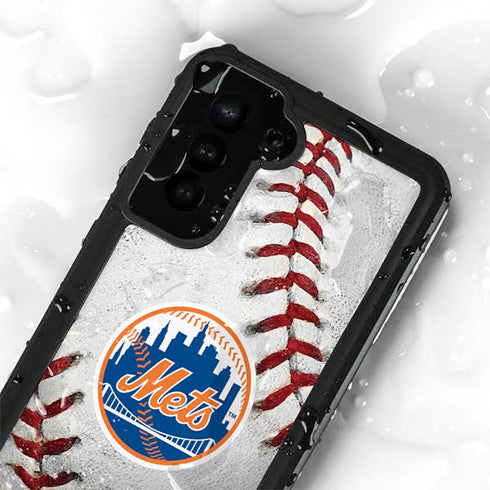 MLB New York Mets Game Ball Galaxy S24 Plus Waterproof Case