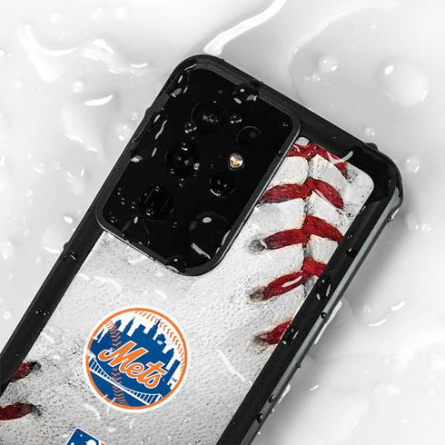 MLB New York Mets Game Ball Galaxy S24 Ultra Waterproof Case
