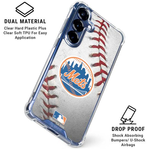 MLB New York Mets Game Ball Galaxy S25 Plus Clear Case