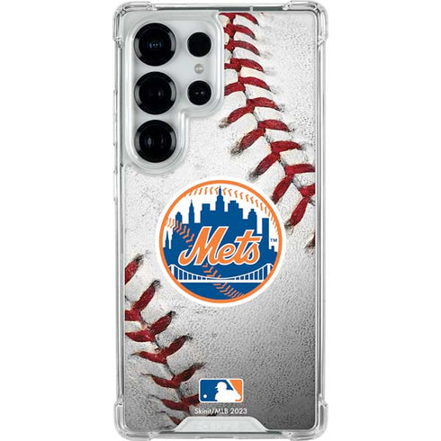MLB New York Mets Game Ball Galaxy S25 Ultra Clear Case