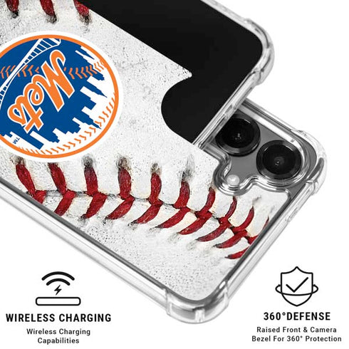 MLB New York Mets Game Ball Galaxy S26 Plus Clear Case