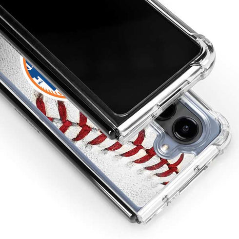 MLB New York Mets Game Ball Galaxy Z Fold5 5G Clear Case