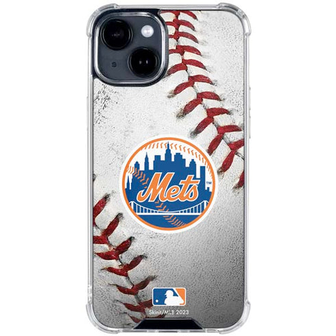 MLB New York Mets Game Ball iPhone 15 Clear Case