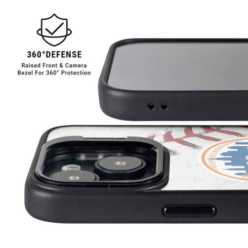 MLB New York Mets Game Ball iPhone 15 Kickstand Case