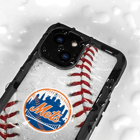 MLB New York Mets Game Ball iPhone 15 Plus Waterproof Case