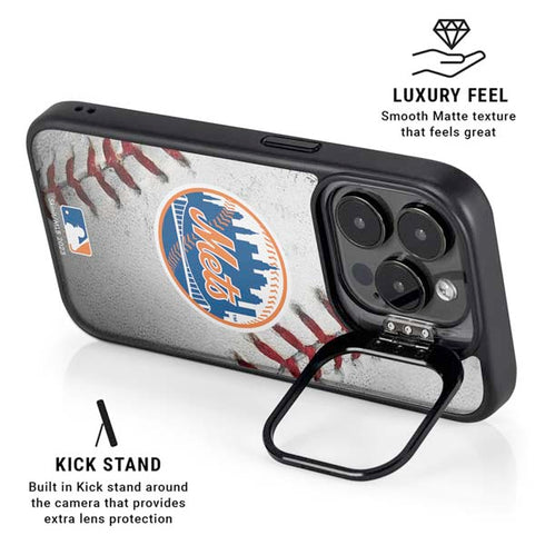 MLB New York Mets Game Ball iPhone 15 Pro Max Kickstand Case