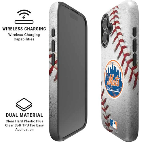 MLB New York Mets Game Ball iPhone 16 Magsafe Impact Case