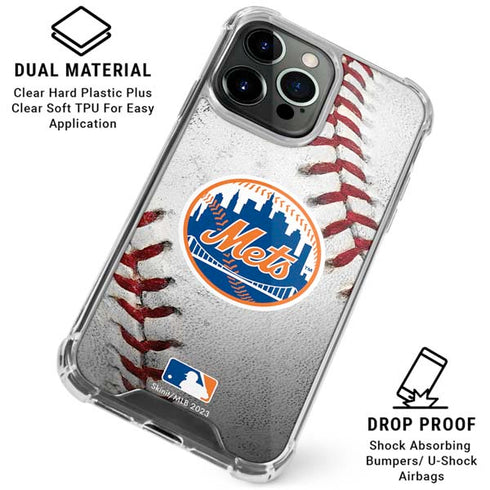 MLB New York Mets Game Ball iPhone 16 Pro Max Clear Case
