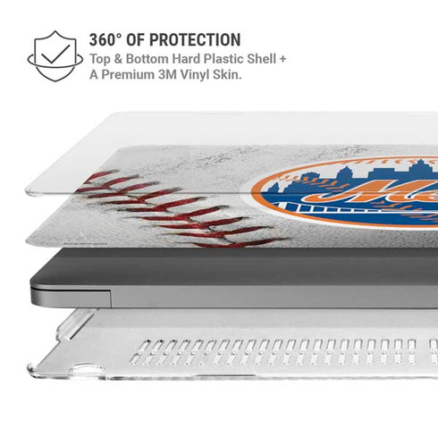 MLB New York Mets Game Ball MacBook Pro 14in (2021-24) Case plus Skin