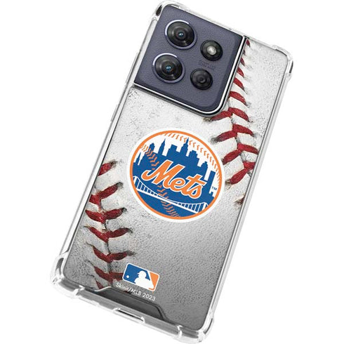 MLB New York Mets Game Ball Moto G Play 5G (2025) Clear Case