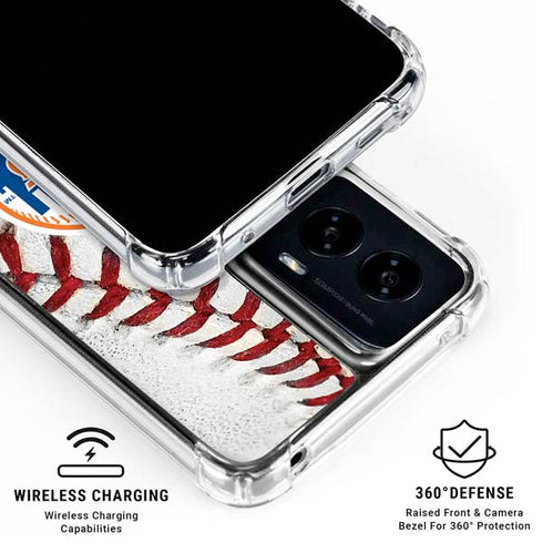 MLB New York Mets Game Ball Moto G Power 5G (2024) Clear Case