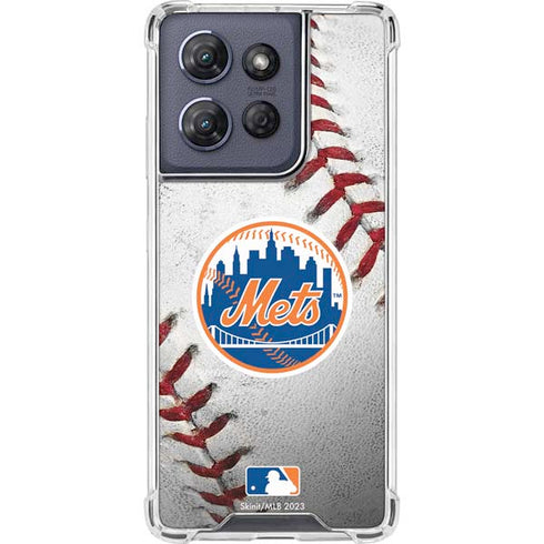 MLB New York Mets Game Ball Moto G Power 5G (2025) Clear Case