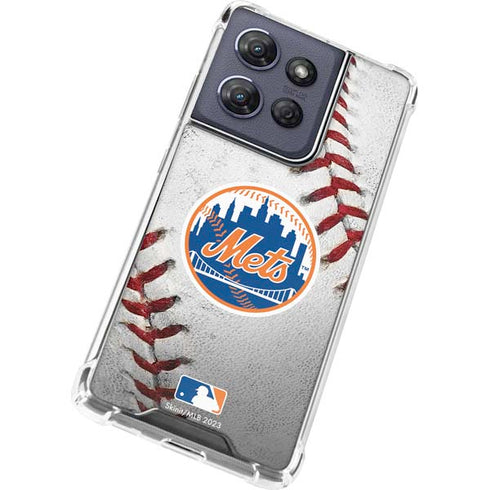 MLB New York Mets Game Ball Moto G Power 5G (2025) Clear Case