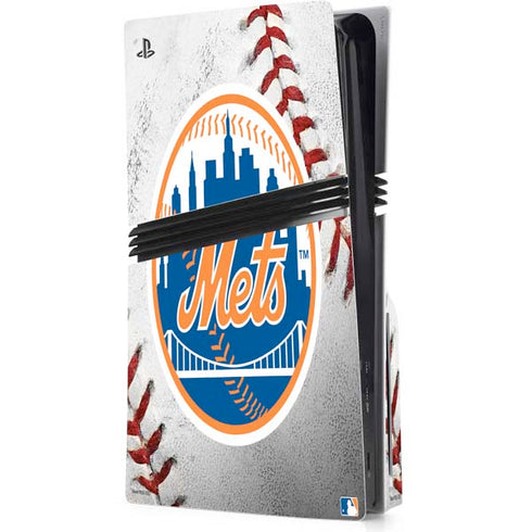 MLB New York Mets Game Ball PS5 Pro Disk Console Skin