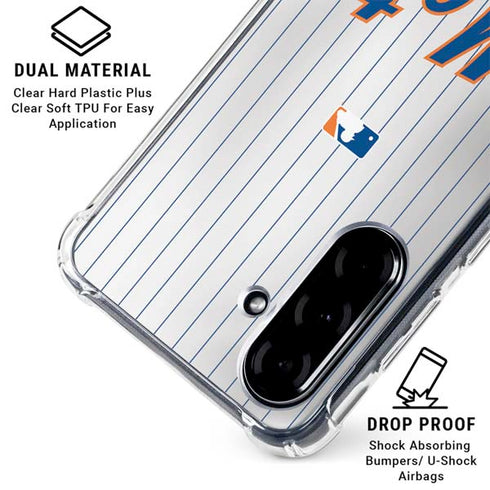 MLB New York Mets Home Jersey Galaxy A36 5G Clear Case