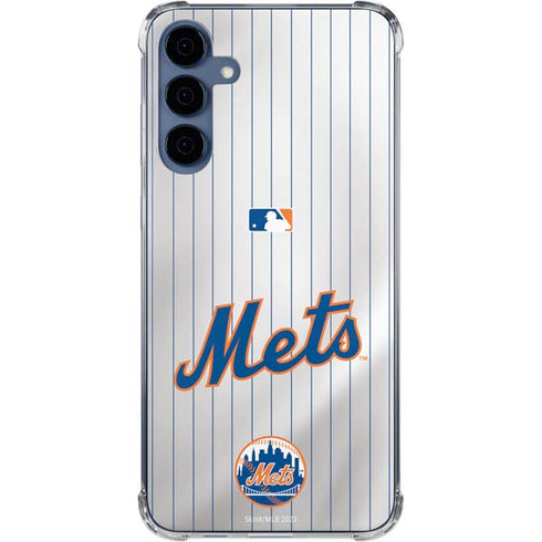 MLB New York Mets Home Jersey Galaxy A55 5G Clear Case